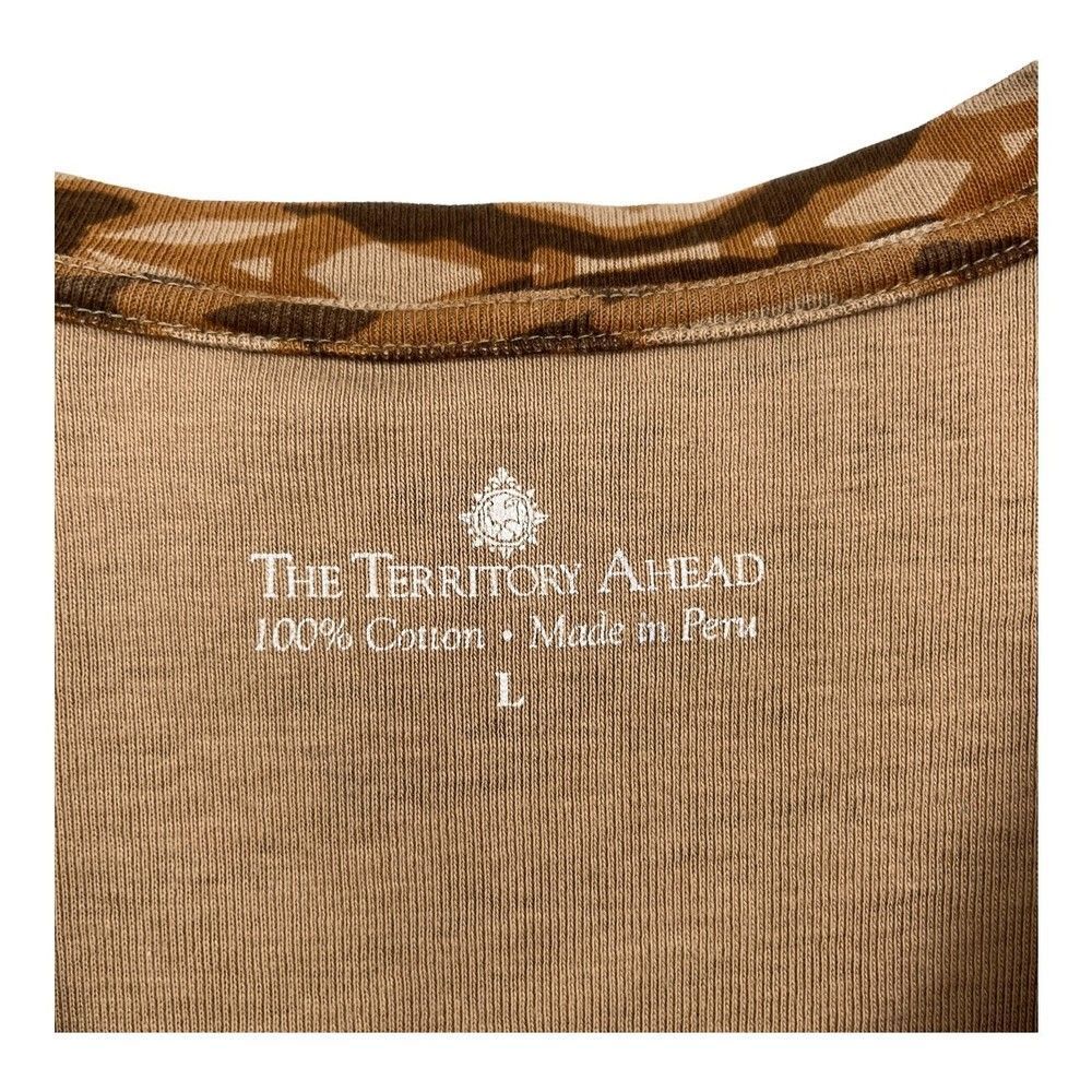 The Territory Ahead V-Neck Long Sleeve Cotton Print Dress Womens L - Picture 3 of 9